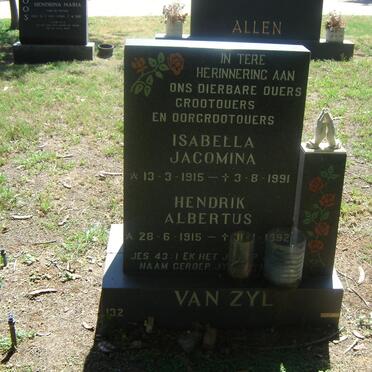 ZYL Hendrik Albertus, van 1915-1992 &amp; Isabella Jacomina 1915-1991