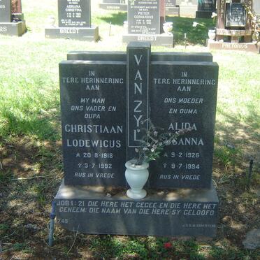 ZYL Christiaan Lodewicus, van 1918-1992 &amp; Alida ??sanna 1926-1994