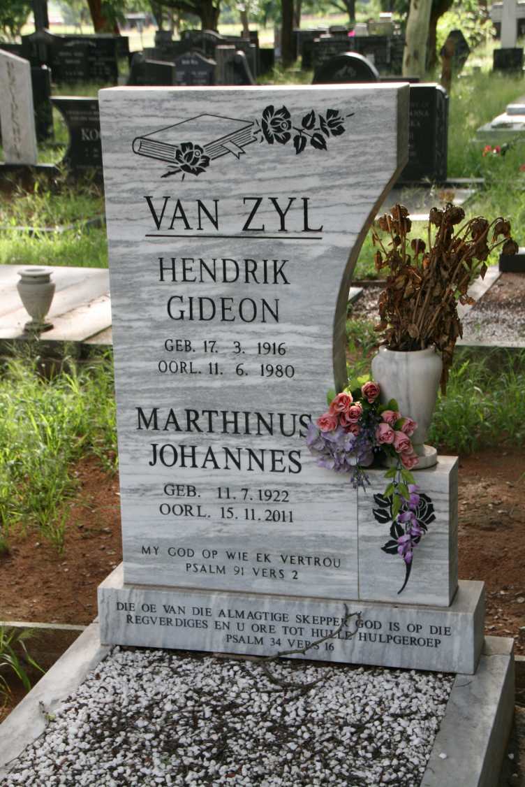 ZYL Hendrik Gideon, van 1916-1980 :: ZYL Marthinus Johannes, van 1922-2011