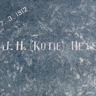 HEYSTEK J.H. 1912-1970