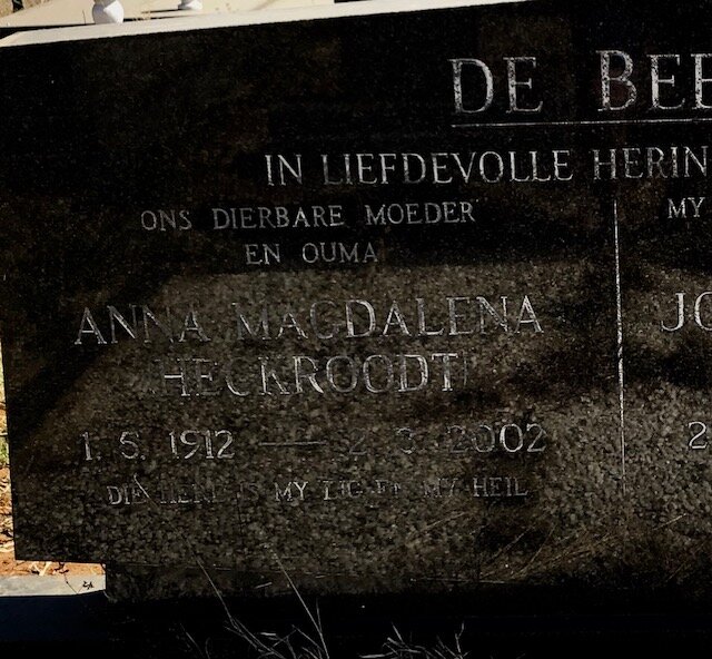 BEER Johannes Hendrik Bakemyer, de 1890-1971 &amp; Anna Magdalena HECKROODT 1912-2002 _1