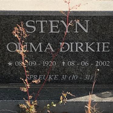 STEYN Ouma Dirkie 1920-2002