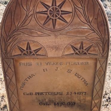 BOTHA Martha M.J.S. nee PRETORIUS 1873-1957