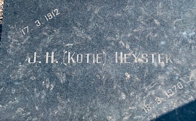 HEYSTEK J.H. 1912-1970