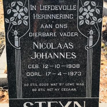 STEYN Nicolaas Johannes 1908-1973