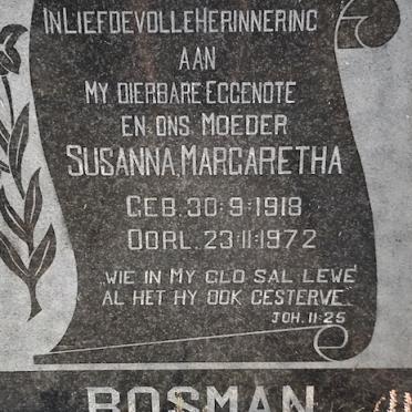 BOSMAN Susanna Margaretha 1918-1972