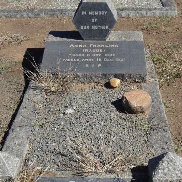 SCALLY Anna Francina, de nee NAUDE 1892-1931