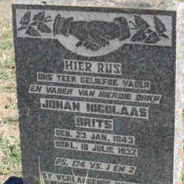 BRITS Johan Nicolaas 1843-1932