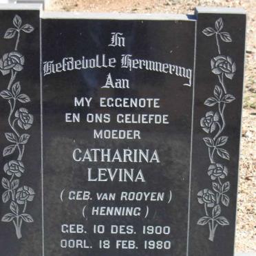 RIDDER Catharina Levina, de previously HENNING nee VAN ROOYEN 1900-1980
