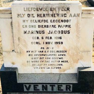 VENTER Marinus Jacobus 1916-1959