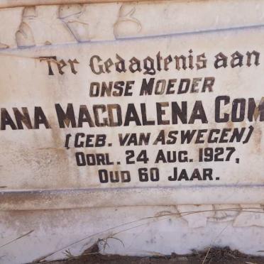 COMBRINCK Susana Magdalena nee VAN ASWEGEN -1927