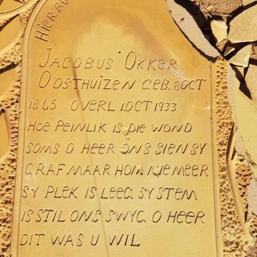 OOSTHUIZEN Jacobus Okker 1865-1933