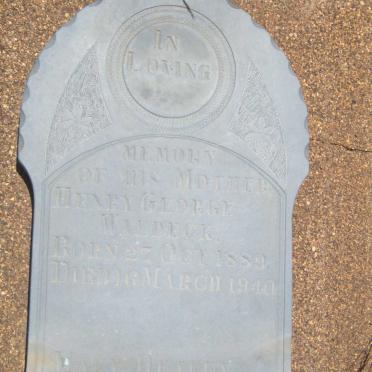 WALDECK Henry George 1889-1940