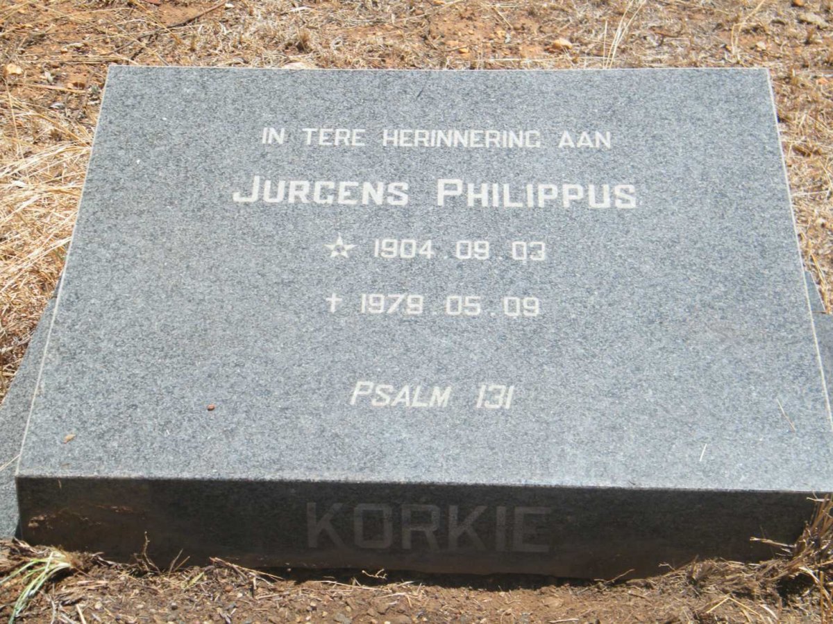 KORKIE Jurgens Philippus 1904-1979