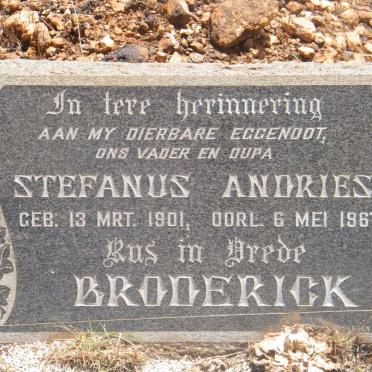 BRODERICK Stefanus Andries 1901-1967