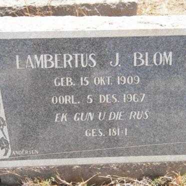 BLOM Lambertus J. 1909-1967
