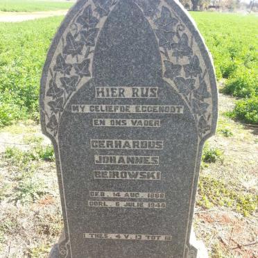 BEIROWSKI Gerhardus Johannes 1868-1940