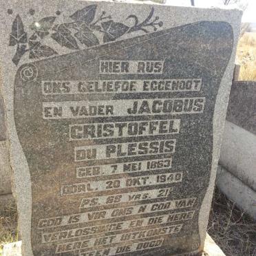 PLESSIS Jacobus Christoffel, du 1863-1940