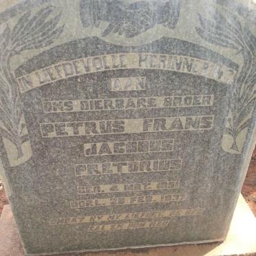 PRETORIUS Petrus Frans Jacobus 1891-1937