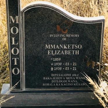 MOLOTO Mnanketso Elizabeth 1859-1939