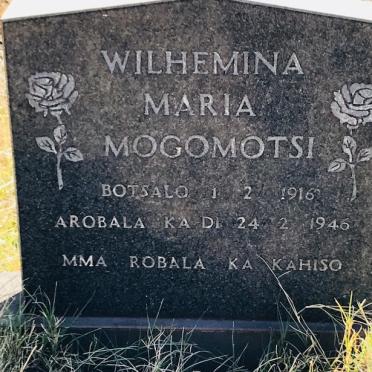 MOGOMOTSI Wilhelmina Maria 1916-1946