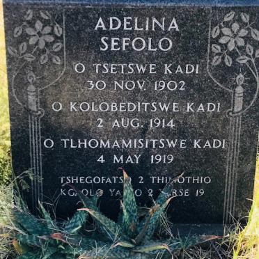 SEFOLO Adelina 1902-1919