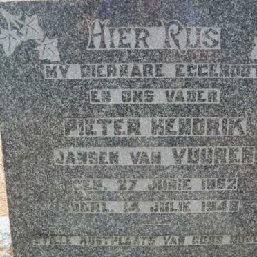 VUUREN Pieter Hendrik, Jansen van 1862-1948