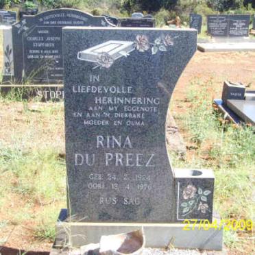 PREEZ Rina, du 1924-1976