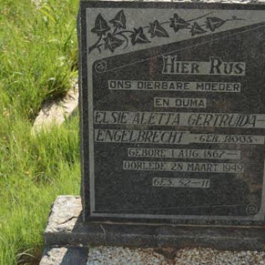 ENGELBRECHT Elsie Aletta Gertruida nee ROOS 1867-1949