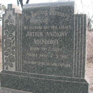 ADENDORFF Arthur Anthony 1894-1961