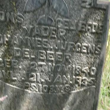 BEER Johannes Jurgens, de 1840-1935