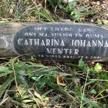 VENTER Catharina Johanna 1953-2001