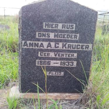 KRUGER Anna A.C. nee VENTER 1866-1933