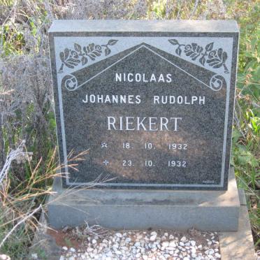RIEKERT Nicolaas Johannes Rudolph 1932-1932