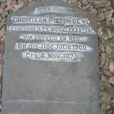 WIT Chritiaan Pieter, de 1875-1900