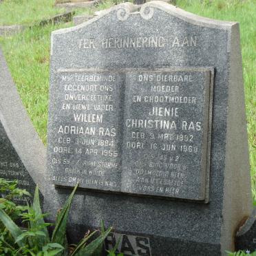 RAS Willem Adriaan 1884-1955 &amp; Jienie Christina 1892-1960