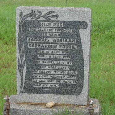 FOURIE Jacobus Adriaan Gerhardus 1896-1935