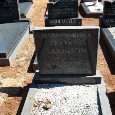 HODGSON Maria Sybella 1912-1981