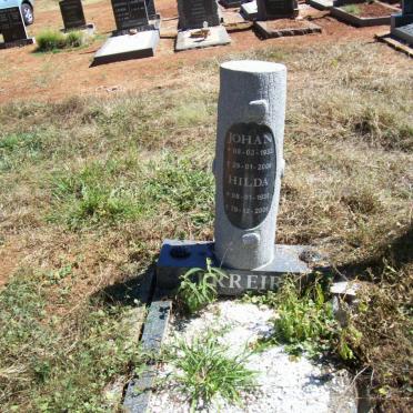 FERREIRA Johan 1933-2006 &amp; Hilda 1938-2006