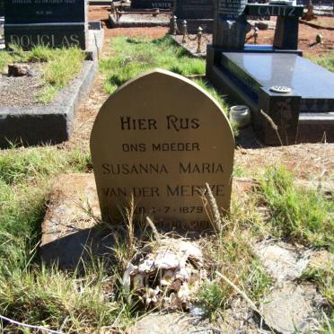 MERWE Susanna Maria, van der 1879-1961