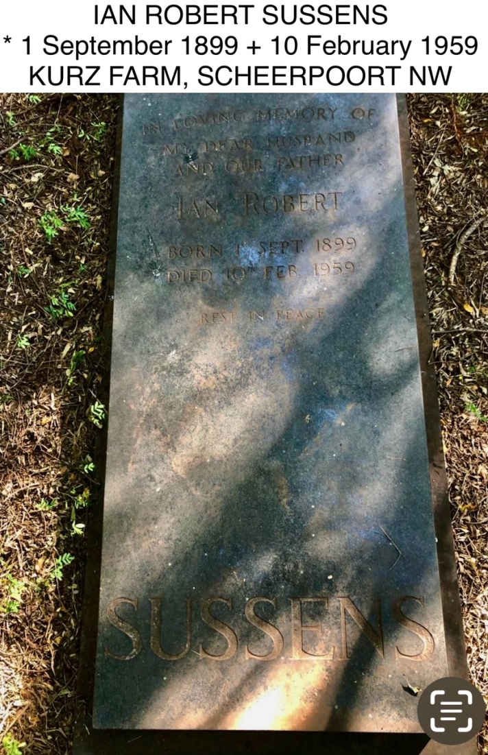 SUSSENS Ian Robbert 1899-1959