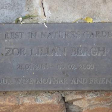 BERGH Zoe Lilian 1908-2000