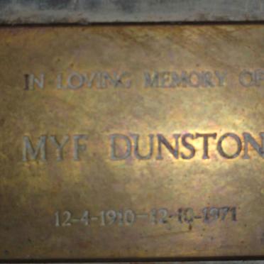 DUNSTON Myf 1910-1971