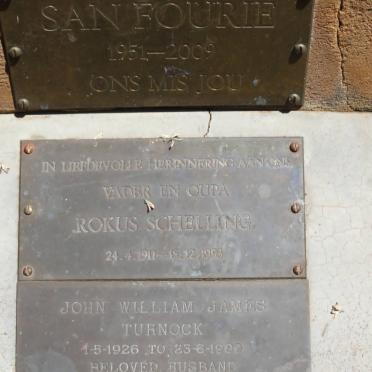 FOURIE San 1951-2009 :: SCHELLING Rokus 1911-1993 :: TURNOCK John William James 1926-1989
