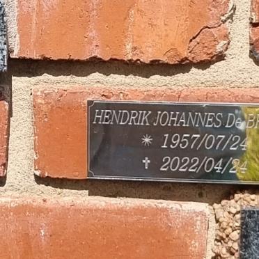 BRUYN Hendrik Johannes, de 1957-2022