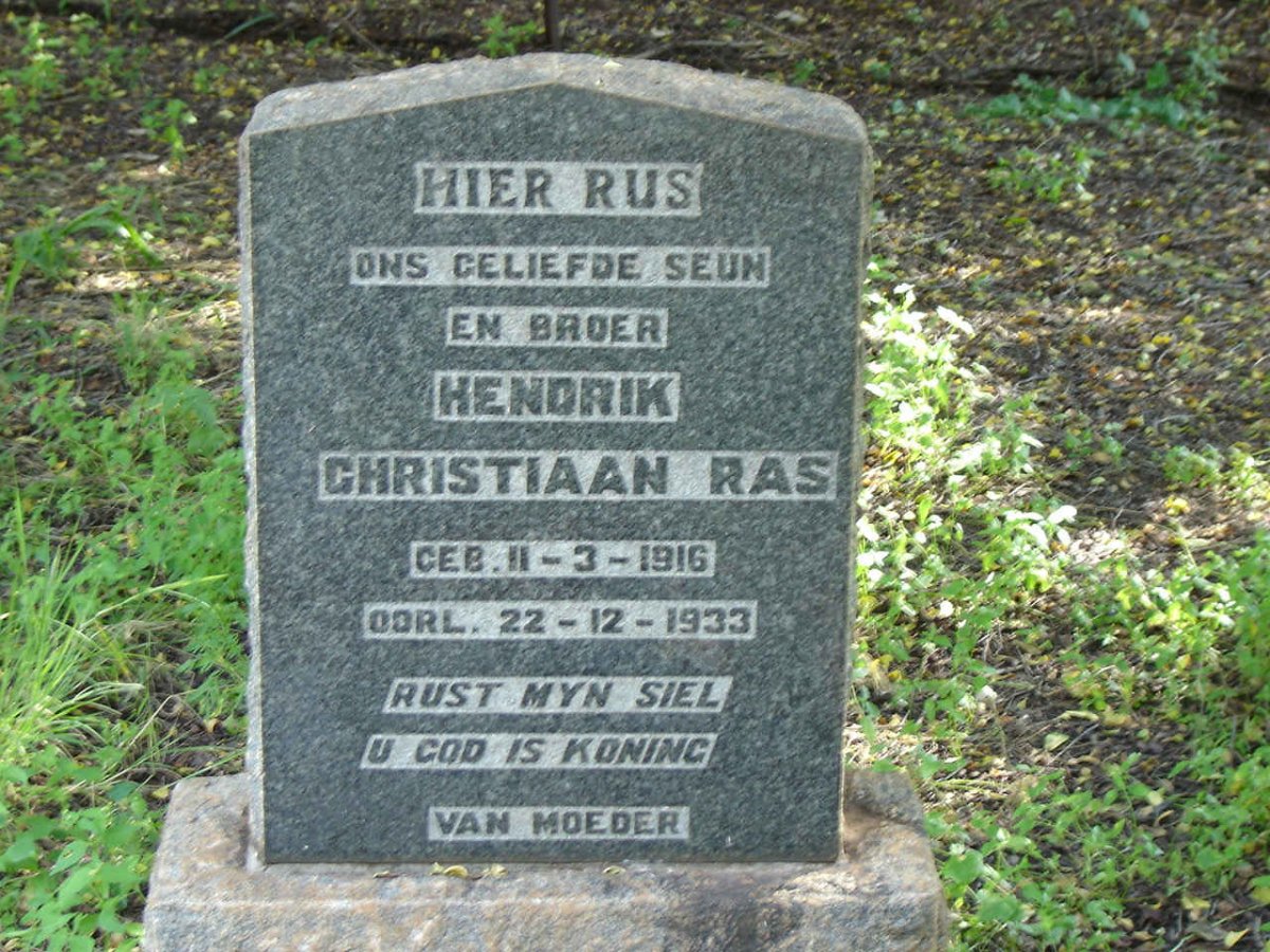 RAS Hendrik Christiaan 1916-1933