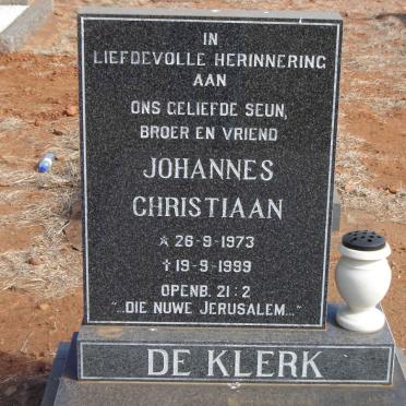KLERK Johannes Christiaan, de 1973-1999