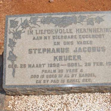 KRUGER Stephanus Jacobus 1890-1956