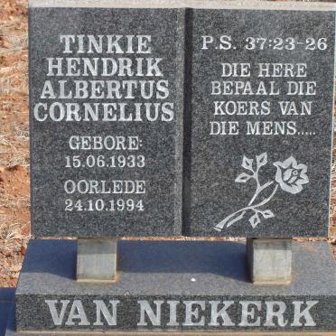 NIEKERK Tinkie Hendrik Albertus Cornelius, van 1933-1994