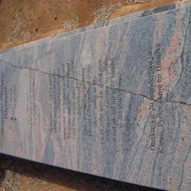 PLESSIS Hermanus Phillupus, du 1961-2002